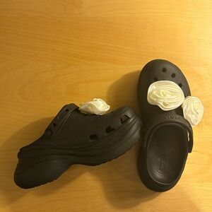 Gently loved platform crocs